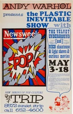 Warhol Velvet Underground 13  X 19  Reproduction Concert Poster Archival Quality • $19.95