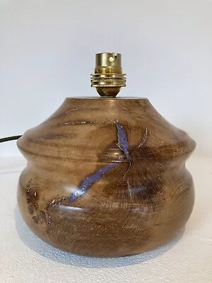 Vintage Solid Wood Mid Century Lamp Base Bulbous 70s Light • $37.32