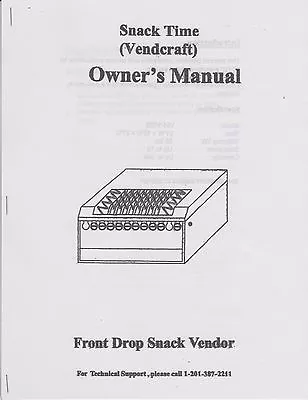Snack Time (Vendcraft) Coin Mechanism V2.0 + Vending Machine VM-150B  Manual  • $4.95