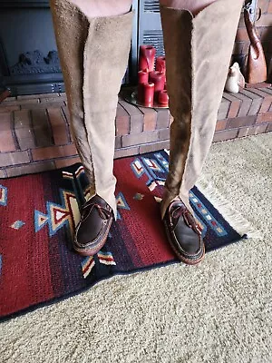 Mountain Man Rendezvous Reenactment Elk Suede Leather Leggings Chaps • $104.50