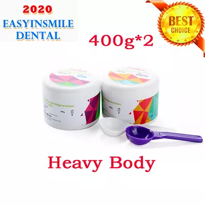 Dental Impression Material Putty Silicone Heavy Body 2*400G Base Catalyst VPS • $39.39