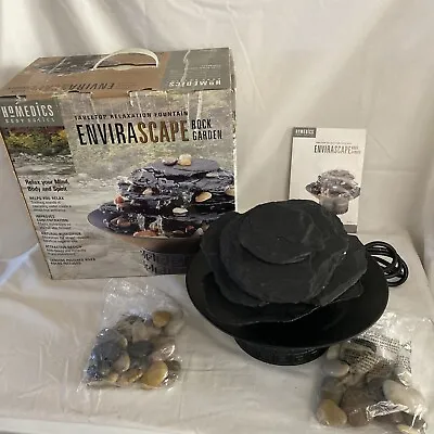 Homedics Body Basics Envirascape Tabletop Relaxation Fountain Rock Garden WFRock • $20.99