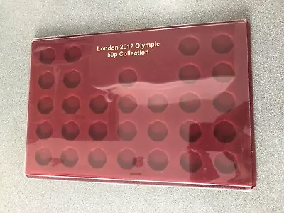 💥Red Coin Tray Collection Display Clear London 2012 Olympic 50p • £9.99