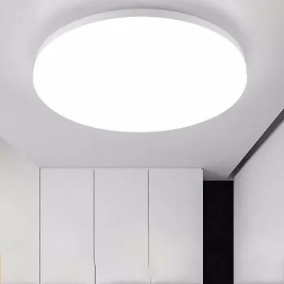 18W LED Ceiling Light White Round Panel Down Light Living Room Home Lamp Kitchen • £1.20