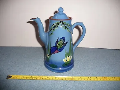 Vintage Torquay Longpark Kingfisher Coffee Pot 21cm High • £14.99