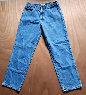 Vintage LL Bean Flannel Lined Denim Jeans Men's Tagged 34x32 Actual 32x32 • $20.99