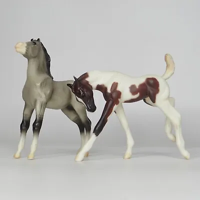 £18.50 • Buy Breyer Classic Horses Foal Bundle X2 Paint + Grullo Model Toy Figures