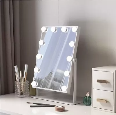 Fenchilin Hollywood Vanity Makeup Mirror With Lights Metal Tabletop • $45