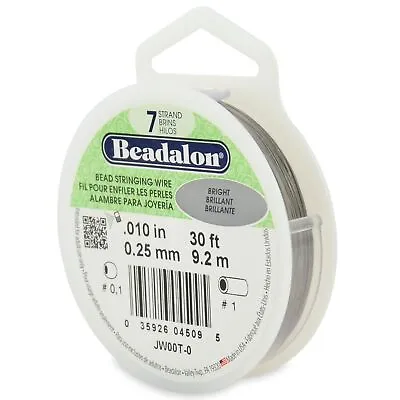 Beadalon 7 - Bead Wire 0.010  (0.25mm) Bright Colour • £5.99