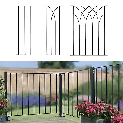 Metal Balustrade Guardrail Fencing Panel For Garden Deck Terrace Railing Fence • £20.95