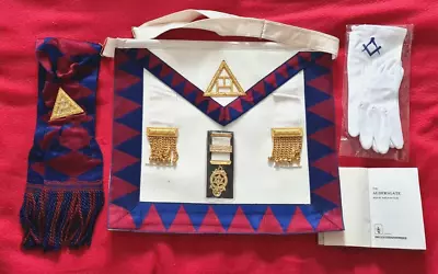 Masonic : Chapter Apron Sash Gloves Breast Jewel & Ritual Ceremonies • £21.75