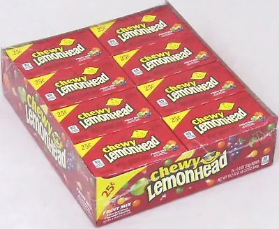 $15.99 • Buy Chewy Lemonheads Fruit Mix Candy Lemonhead Lemon Head Candies Bulk 24 Count Box