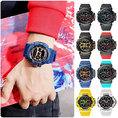 SMAEL Men Watches Waterproof Sports Military Analog Quartz Digital Wrist Watch • $14.53