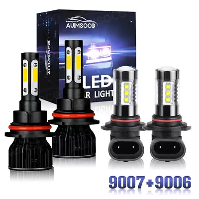 9007+9006 Combo LED Headlights Kit Hi/Low Beam Fog Beam For Ford Expedition 1998 • $36.99