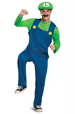 Super Mario Brothers Luigi Classic Adult Costume • $32.64