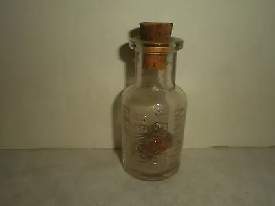 Antique Miniature Major's Leather Cement NY Embossed Glass Bottle With Cork • $12.95