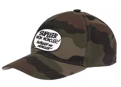 New Moncler Camouflage Khaki Funky Sign Logo Baseball Cap Hat One Size • $159.99
