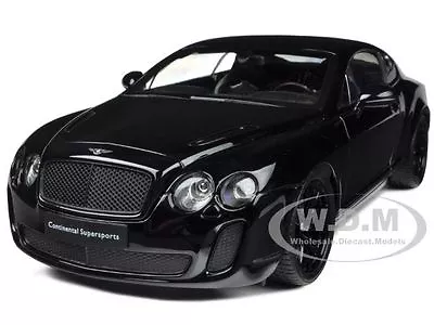 Bentley Continental Supersports Black 1/18 Diecast Model Car By Welly 18038 • $45.99