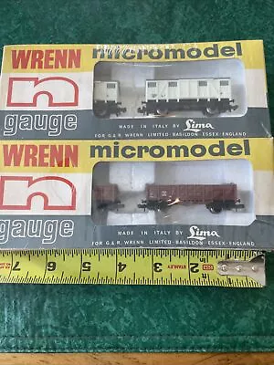 Lot Of (4) 2 Boxes Lima Wrenn N Gauge Scale Cars. Brand New In Box Wrapped. • $4.98