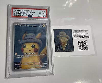 PSA 10 Pokemon X Van Gogh / Pikachu With Grey Felt Hat Inc. Van Gogh Insert • £179