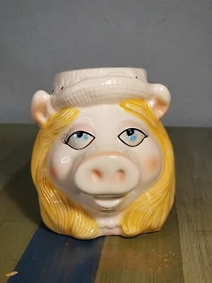 VTG Sigma Ceramic 3D Coffee Mug Miss Piggy Pig Tea Cup Jim Henson Muppet Show • $9.22
