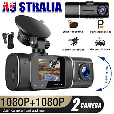 $74.95 • Buy Car DVR FHD Dual Len Dash Cam IR Night Vision Video Recorder Camera HD 1080p AU