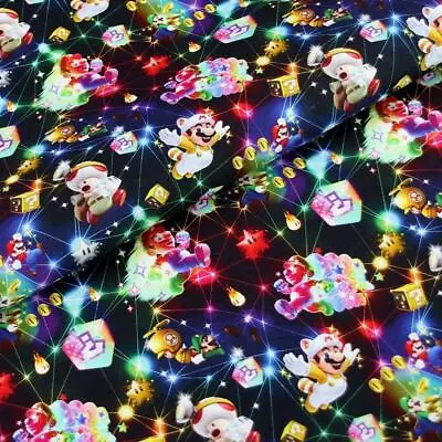 Super Mario Video Game Characters 100% Cotton Fabric Material 38 X60  Piece • $12