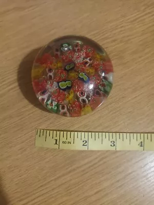 Millefiori Glass Paperweight • £8.75