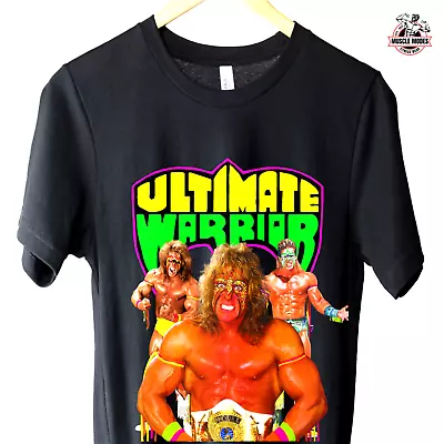 WWE Wrestling Superstars ULTIMATE WARRIOR Heavy Cotton Quality T-Shirt S-3XL • £23.75