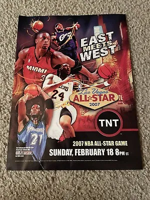 Vintage 2007 NBA ALL-STAR GAME ON TNT Poster Print Ad KOBE BRYANT & LEBRON JAMES • $7.99