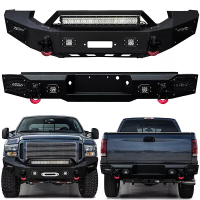 For 2005-2007 Ford F250 F350 Front Or Rear Bumper With D-rings And LED Lights • $639.99