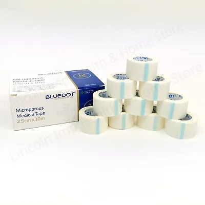 Microporous Surgical / Medical Dressing Tape Micropore. 2.5cm X 10m. Qty 10 • £11.20