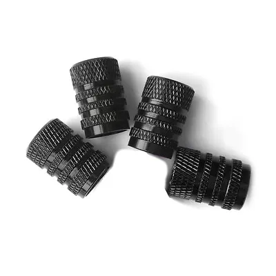 4pcs Car Wheel Tyre Tire Stem Valve Screw Cap Air Dust Cover Accessories Black  • $3.55