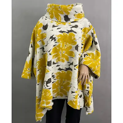 Saturday Sunday Anthropologie Poncho Sweater Women M / L Cowl Neck Cluster Flora • $39.99
