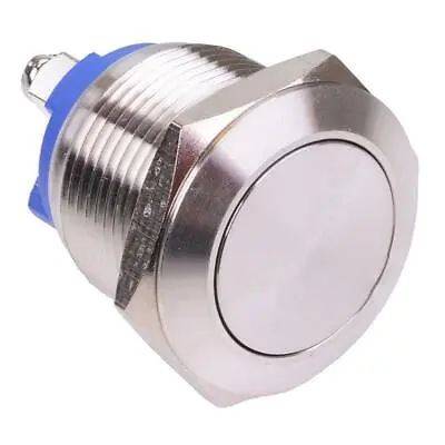 Off-(On) 19mm Stainless Steel Vandal Resistant Push Button Switch 2A SPST Screw • £6.59