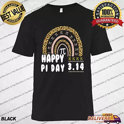 Happy Pi Day Outfit Mathematic Math Teacher Leopard Rainbow Gift T-Shirt • $14.99