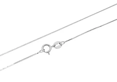14k Solid White Gold Italy Box Chain Link Necklace  22  • $84.99