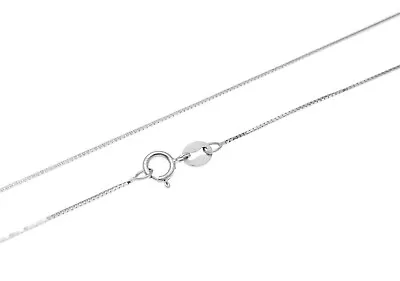 14k Solid White Gold Italy Box Chain Link Necklace  24  • $85.99