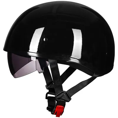 ILM Seller Refurbish Motorcycle Half Helmet Quick Release Strap Sun Visor DOT • $24.99