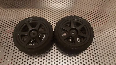 1/10 12mm Hex Wheels With Worn Tyres (Pair) • £5