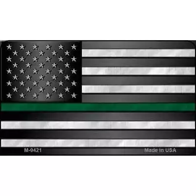 American Flag Thin Green Line Novelty Metal Magnet M-9421 • $8.99