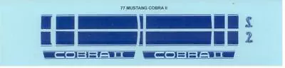 Yesteryear 77 Mustang Cobra II Blue Stripes Decal • $14