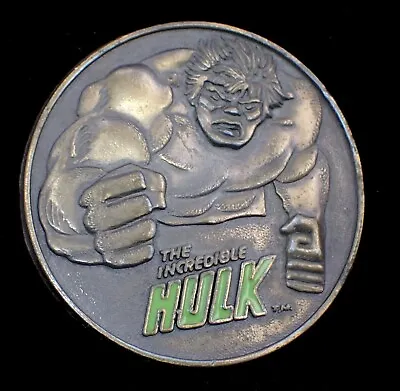 Vtg. Original 1979 Lee & Marvel Comics Incredible Hulk Belt Buckle Hulk Smash! • £38.01