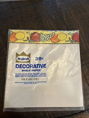 Vintage Shelf Paper Fruit Roylcraft Retro Kitchen Shelving Edging 5 Yds Unopened • $9.99