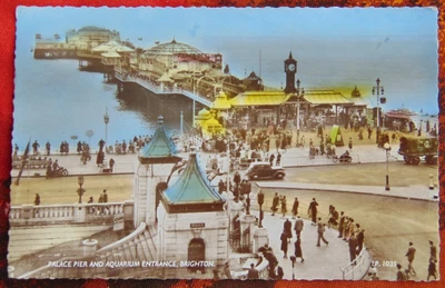 £3.99 • Buy Brighton Pier & Aquarium Entrance Vintage Postcard From 1960