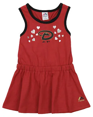 Majestic MLB Girls Toddler Arizona Diamondbacks Criss Cross Tank Dress Red • $19.99