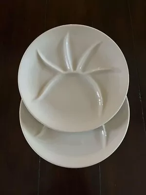 Two Pillivuyt French White Fondue Plates 9 3/8  062 Excellent Condition Vintage • $37.99