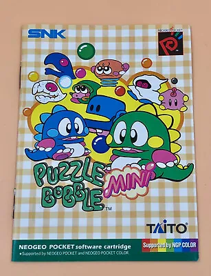 Neogeo Pocket Puzzle Bobble Mini SNK Taito Booklet Italian Text • $19.99