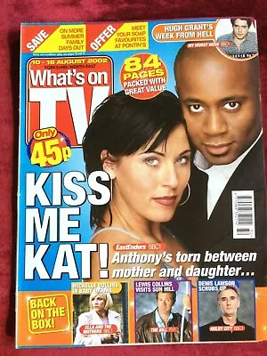 WHAT'S ON TV 10/08/2002 Lewis Collins Benny Hill Denis Lawson Geoffrey Palmer UK • £14.99