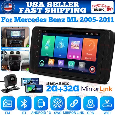 For Mercedes Benz ML/GL ML320 ML350 Android 13 Car Radio Stereo GPS Navi CarPlay • $147.50